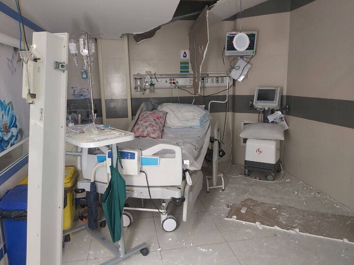 Photos: Zionist regime attacks civilian hospital in Kermanshah